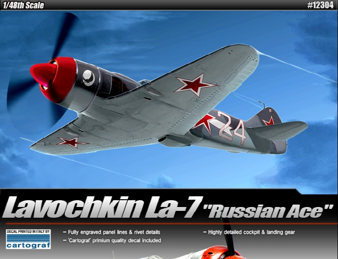AC12304 1/48 라보치킨 La-7 "러시아 에이스"