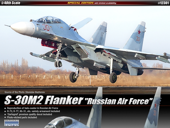 AC12301 1/48 Su-30M2 Flanker "Russian Air Force"
