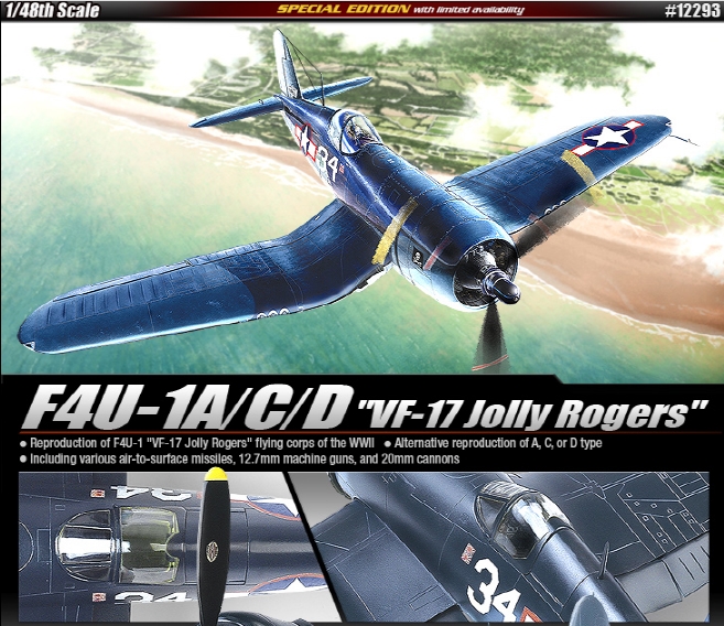 AC12293 1/48 F4U-1A/C/D VF-17 "Jolly Rogers"