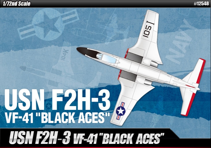 AC12548 1/72 미해군 F2H-3 VF-41 "블랙에이스"