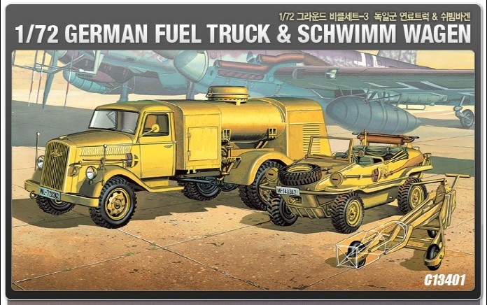 AC13401 1/72 German Fuel Truck & Schwimwagen