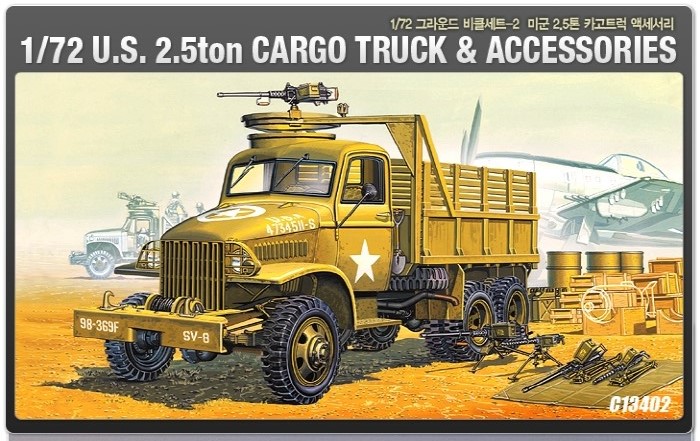 AC13402 1/72 US Army 2.5ton Cargo Truck & Accessory