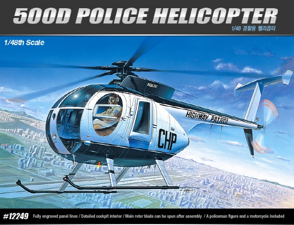 AC12249 1/48 500D 경찰용 헬리콥터