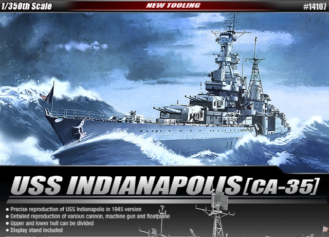 AC14107 1/350 USS CA-35 "Indianapolis"