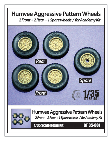 DT35001 HUMVEE Aggressive pattern Wheels(Tamiya)